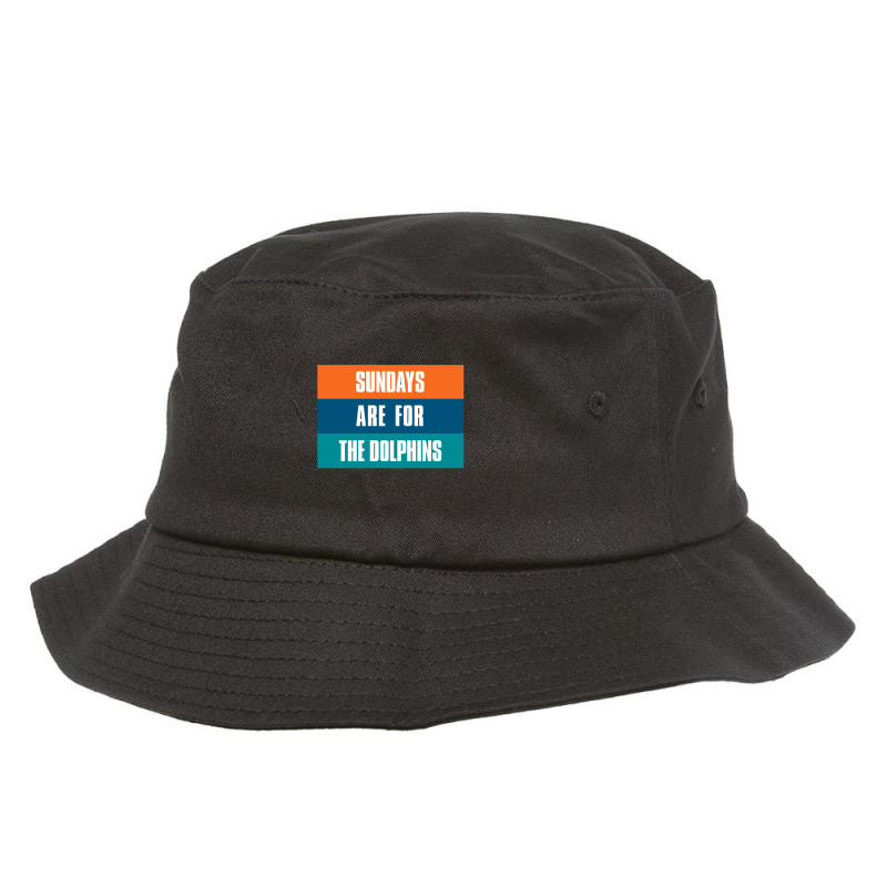 Sundays Are For The Dolphins Miami Footbal Bucket Hat | Artistshot