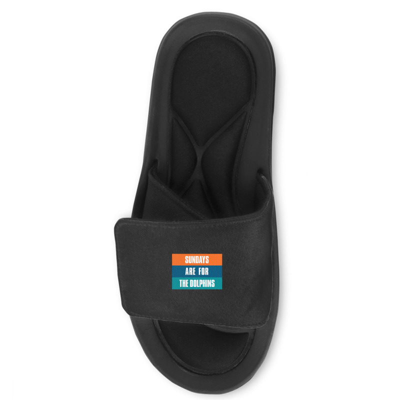 Sundays Are For The Dolphins Miami Footbal Slide Sandal | Artistshot