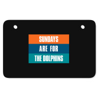 Sundays Are For The Dolphins Miami Footbal Atv License Plate | Artistshot