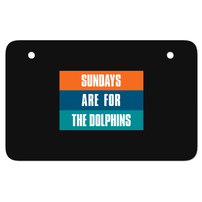 Sundays Are For The Dolphins Miami Footbal Atv License Plate | Artistshot