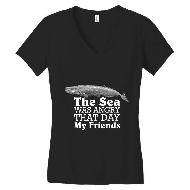 The Sea Was Angry That Day My Friends Marine Biologist Women's V-Neck T-Shirt by cm-arts | Artistshot