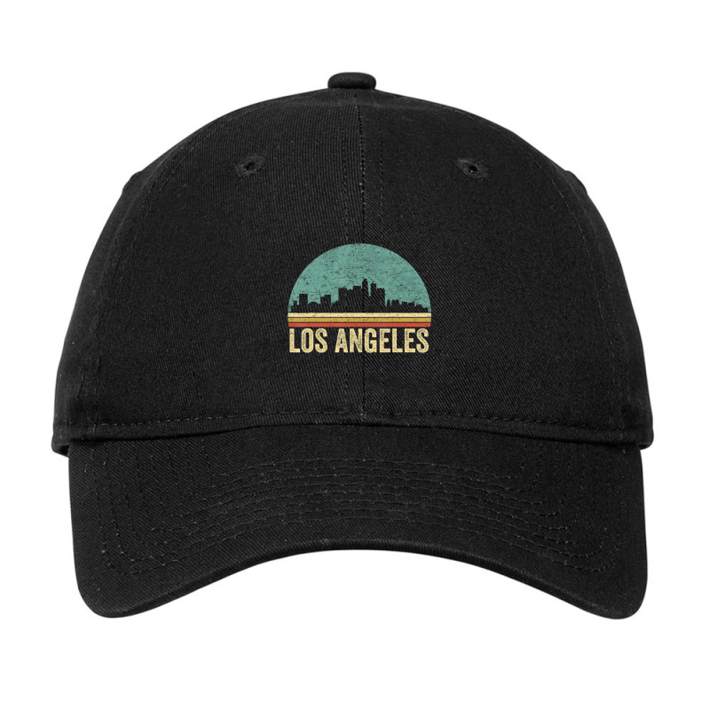 Retro Vintage Los Angeles La Skyline 70s 80s Souvenir Adjustable Cap | Artistshot