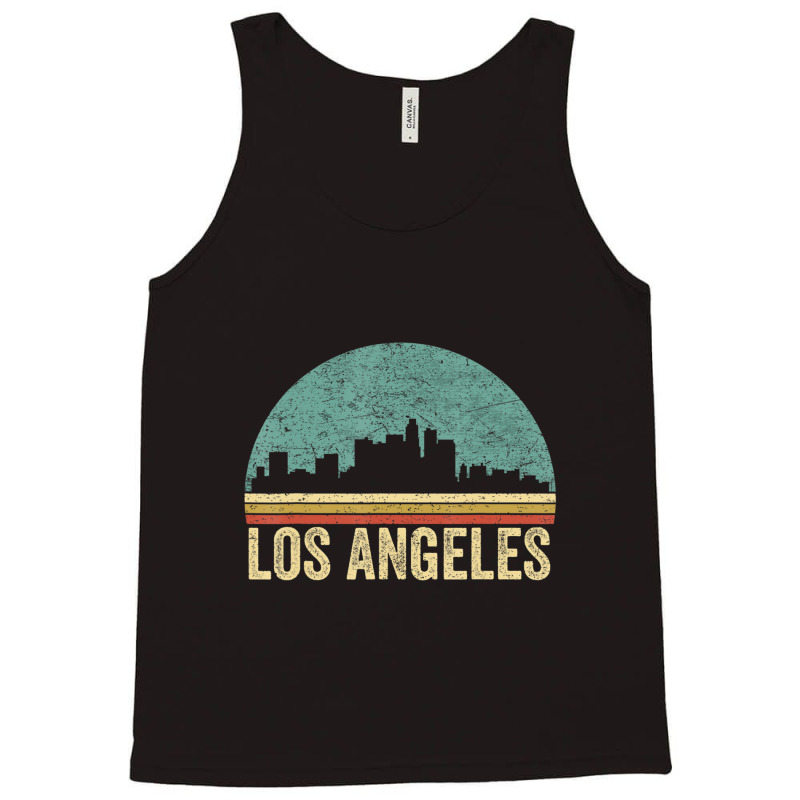 Retro Vintage Los Angeles La Skyline 70s 80s Souvenir Tank Top | Artistshot