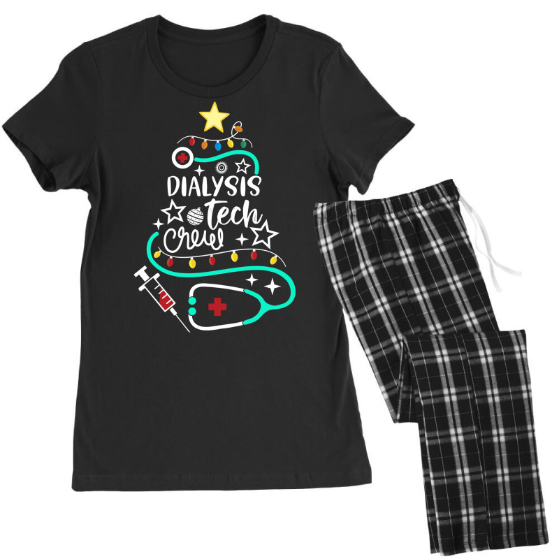 Dialysis Tech Crew Merry Christmas Dialysis Technologist Long Sleeve T Women's Pajamas Set by kyxylojashu | Artistshot