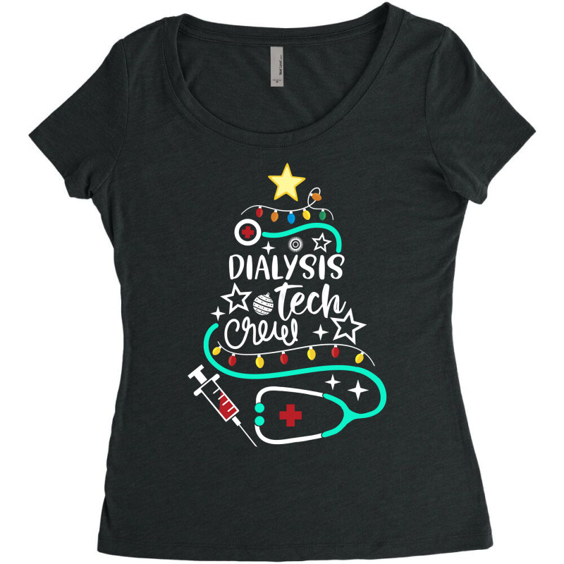 Dialysis Tech Crew Merry Christmas Dialysis Technologist Long Sleeve T Women's Triblend Scoop T-shirt by kyxylojashu | Artistshot