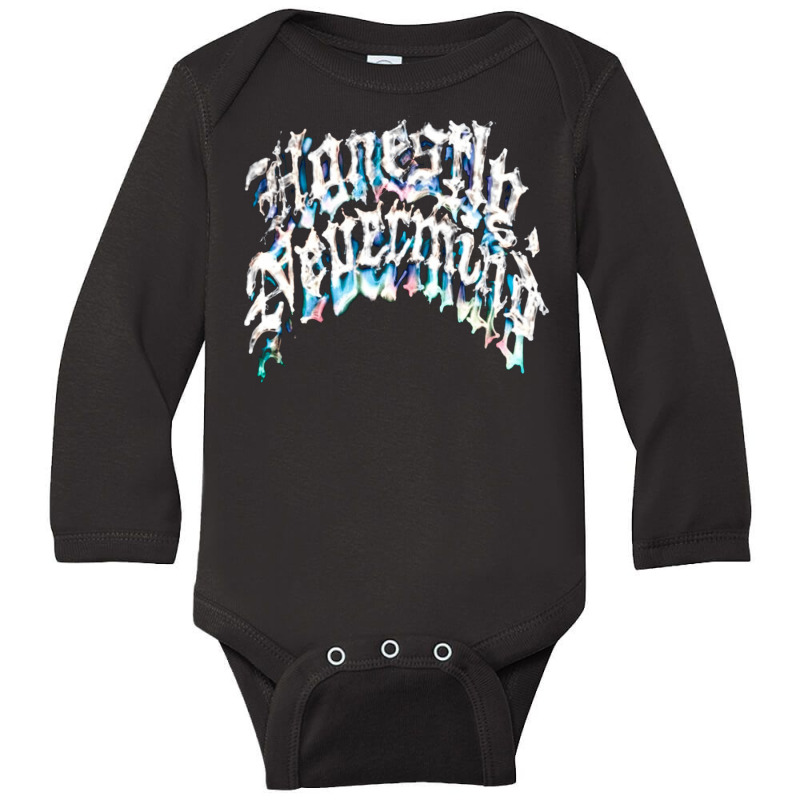 Honestly Nevermind, Honestly, Nevermind, Honestly Nevermind Vintage, H Long Sleeve Baby Bodysuit | Artistshot