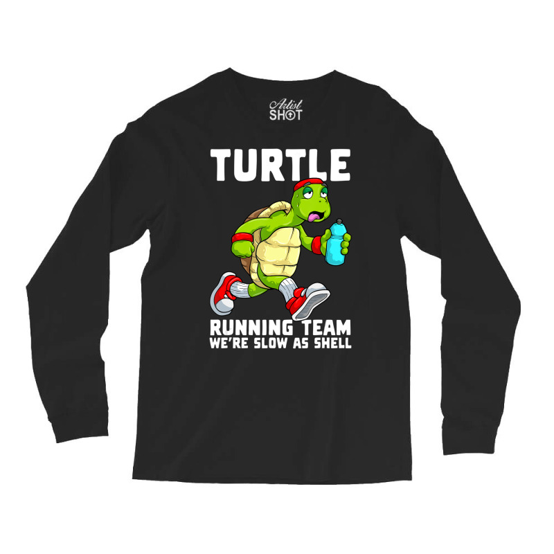 Turtle Running Team Runner Marathon Sea Turtle Long Sleeve Shirts by Adcock Salmon | Artistshot