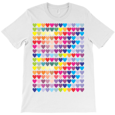 Colorful Heart Seamless Pattern T-shirt Designed By Hello Asa