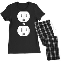 Electrical Outlet Socket Easy Costume T Shirt Women's Pajamas Set | Artistshot