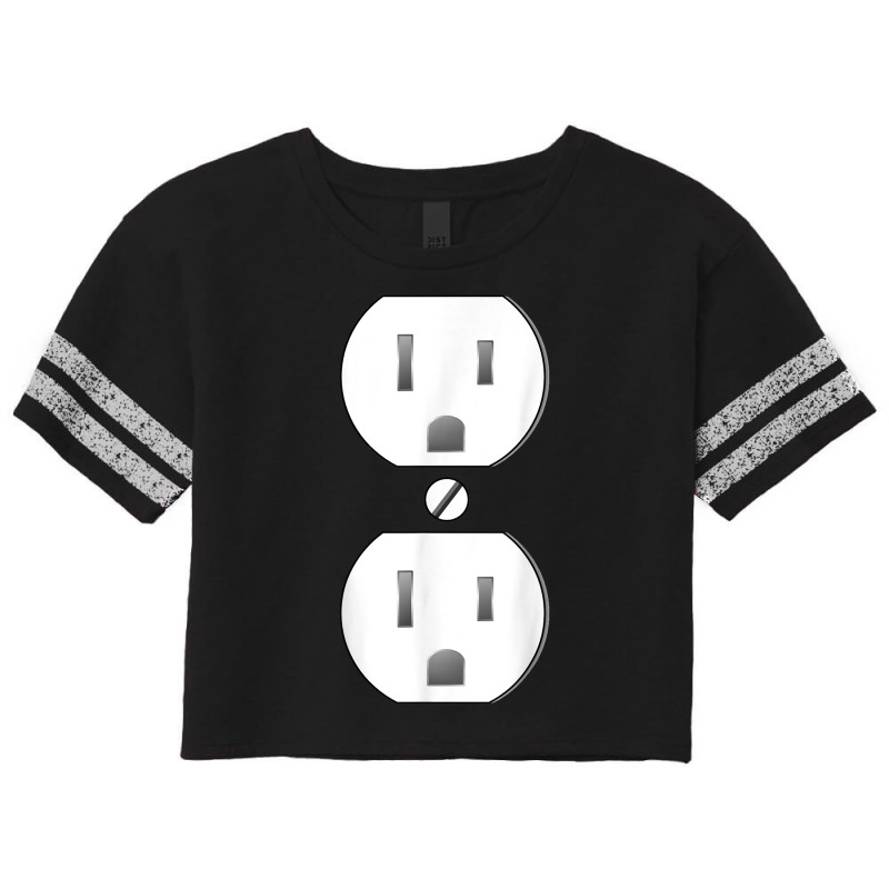 Electrical Outlet Socket Easy Costume T Shirt Scorecard Crop Tee by kyxylojashu | Artistshot