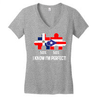 Half Puerto Rican Half Dominican Flag Map Combined Pr Rd T Shirt Women's V-neck T-shirt | Artistshot