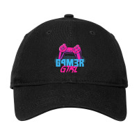 Retro Gamer Girl Vaporwave Leet Leetspeak Gifts Adjustable Cap | Artistshot