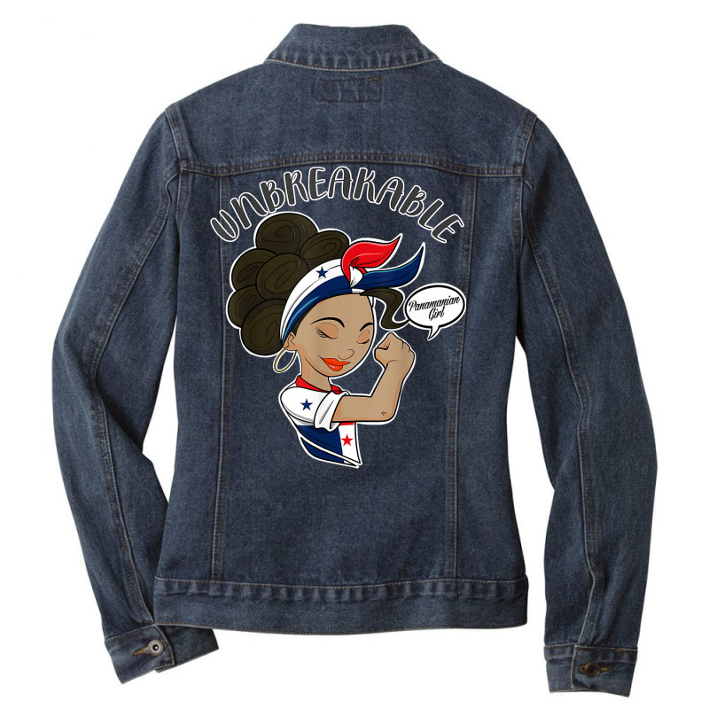 Panamanian Girl Unbreakable I Panamanian Heritage I Panama T Shirt Ladies Denim Jacket by nejnda | Artistshot