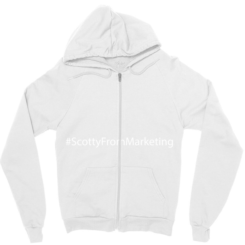 Scotty From Marketing - Scomo Needs To Go -scottyfrommarketing White T Zipper Hoodie by cm-arts | Artistshot