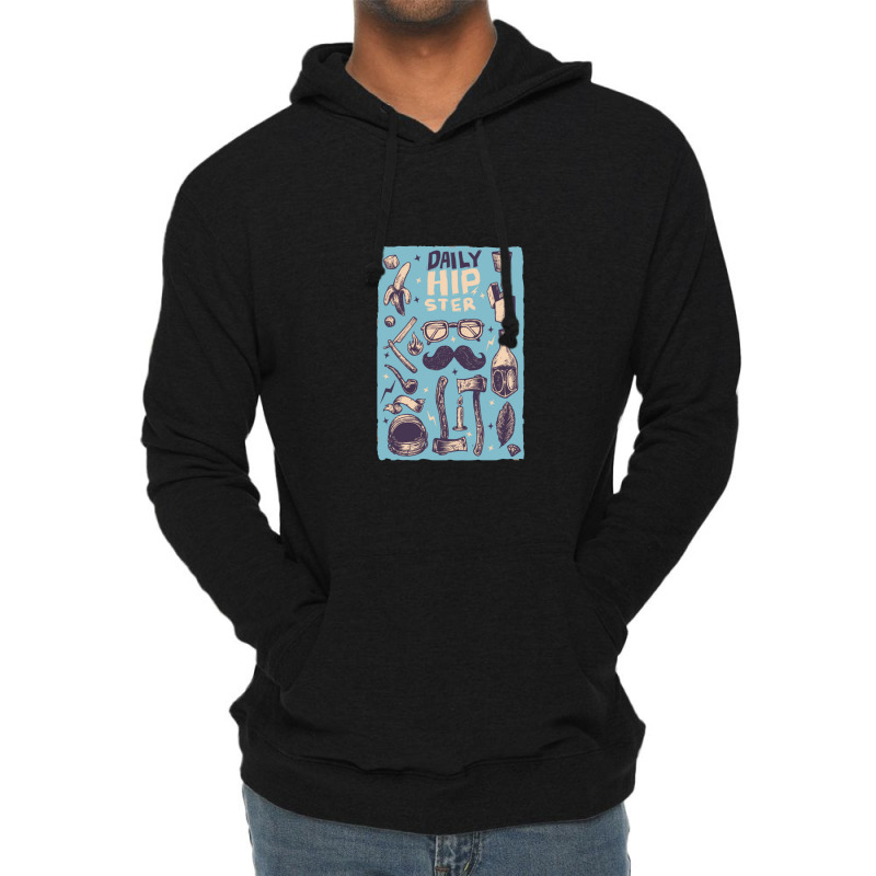 Daily Hipster Lightweight Hoodie | Artistshot