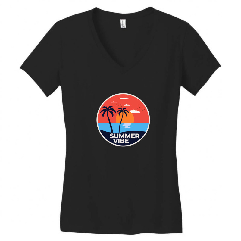 Summer Vibe Women's V-Neck T-Shirt by LaDonnaOesterle | Artistshot