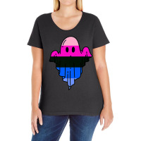 Cute Omnisexual Ghost Spooky Halloween Funny Lgbtq Pride Premium T Shi Ladies Curvy T-shirt | Artistshot