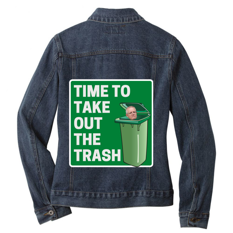 Time To Take Out The Trash - Scott Morrison Ladies Denim Jacket by cm-arts | Artistshot