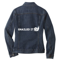 Snailed I Snail Snailed It Ladies Denim Jacket | Artistshot