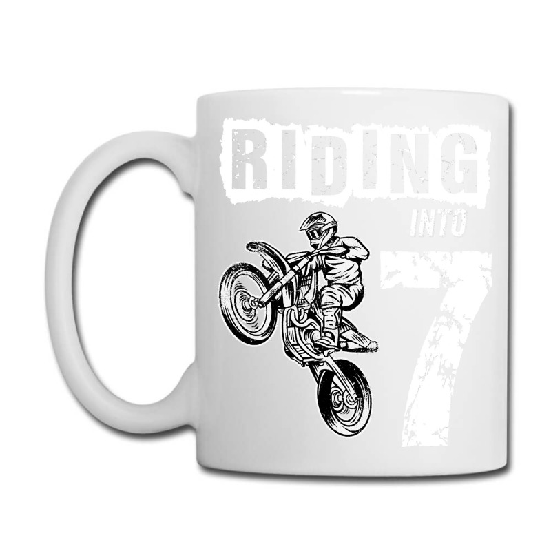 Riding Into 7 Years Old 7th Birthday Boy Dirt Bike Party Coffee Mug | Artistshot