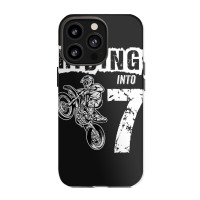 Riding Into 7 Years Old 7th Birthday Boy Dirt Bike Party Iphone 13 Pro Case | Artistshot