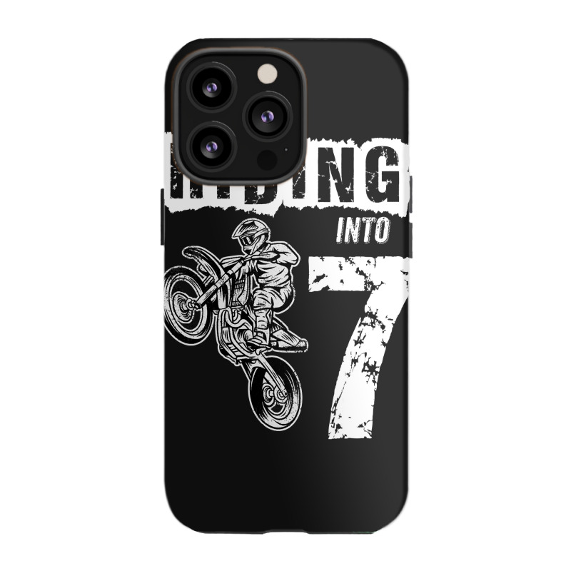 Riding Into 7 Years Old 7th Birthday Boy Dirt Bike Party Iphone 13 Pro Case | Artistshot