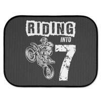 Riding Into 7 Years Old 7th Birthday Boy Dirt Bike Party Rear Car Mat | Artistshot