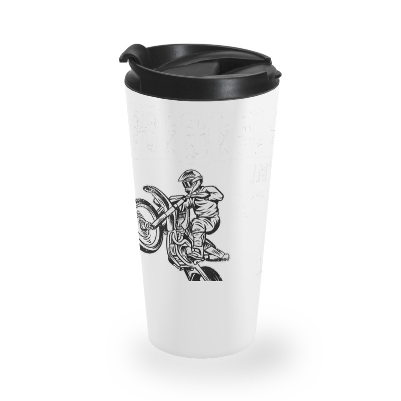 Riding Into 7 Years Old 7th Birthday Boy Dirt Bike Party Travel Mug | Artistshot