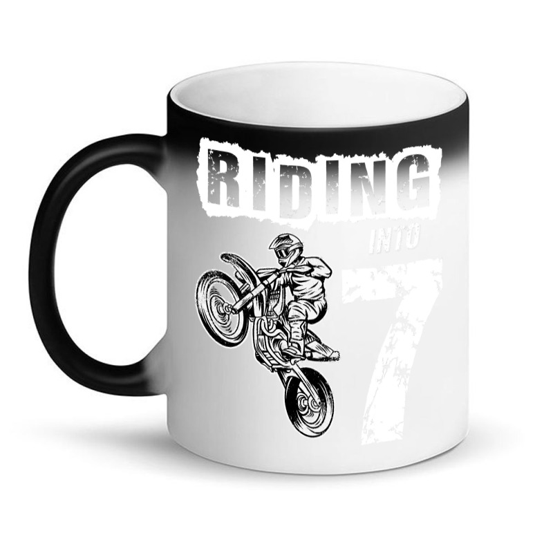 Riding Into 7 Years Old 7th Birthday Boy Dirt Bike Party Magic Mug | Artistshot