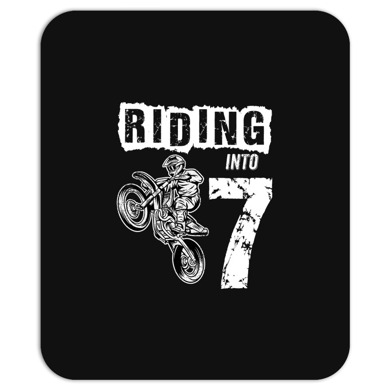 Riding Into 7 Years Old 7th Birthday Boy Dirt Bike Party Mousepad | Artistshot