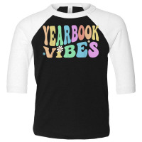 Groovy Yearbook Vibes Retro Literary Club Editor Squad T Shirt Toddler 3/4 Sleeve Tee | Artistshot