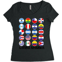 All Latin American Flags Countries Latinoamerica Banderas T Shirt Women's Triblend Scoop T-shirt | Artistshot