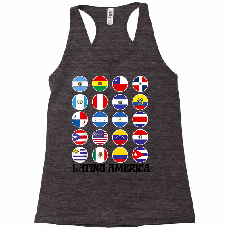 All Latin American Flags Countries Latinoamerica Banderas T Shirt Racerback Tank by cm-arts | Artistshot