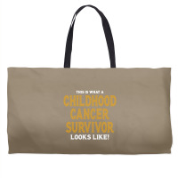 Never Underestimate The Strength Of A Childhood Cancer Warrior Weekender Totes | Artistshot