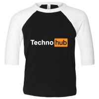 Techno Music Minimal Hard Clubbing Festival Hub Dj Toddler 3/4 Sleeve Tee | Artistshot