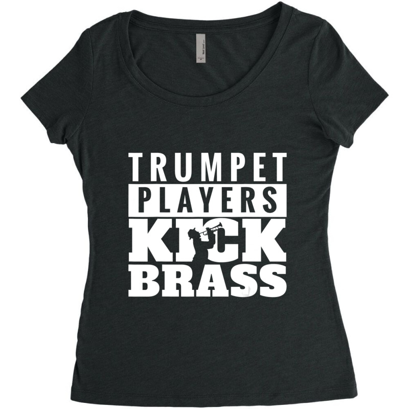 Trumpet Players Kick Brass Women's Triblend Scoop T-shirt by cm-arts | Artistshot