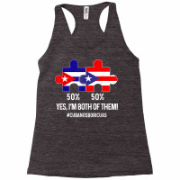 Half Cuban Half Dominican Flag Map Combined Cuba Rd T Shirt Racerback Tank | Artistshot