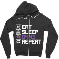 Eat Sleep Game Repeat Mmo Rpg Leetcode Leet Gift Zipper Hoodie | Artistshot