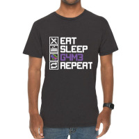 Eat Sleep Game Repeat Mmo Rpg Leetcode Leet Gift Vintage T-shirt | Artistshot