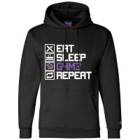 Eat Sleep Game Repeat Mmo Rpg Leetcode Leet Gift Champion Hoodie | Artistshot