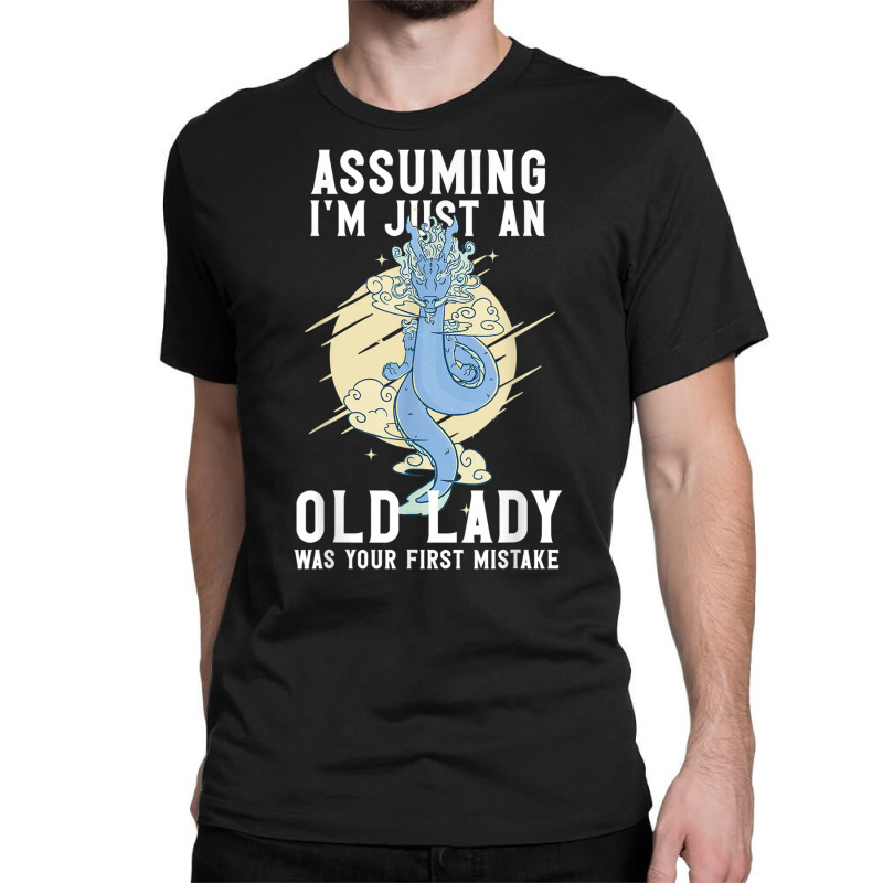 Assuming I'm Just An Old Lady Was Your First Mistake Dragons T Shirt Classic T-shirt by cm-arts | Artistshot