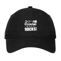 This Grandma Rocks Guitar Rock N Roll Adjustable Cap | Artistshot