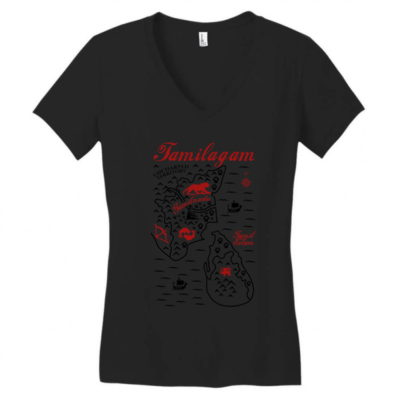 Tamilagam Map Women's V-Neck T-Shirt by cm-arts | Artistshot