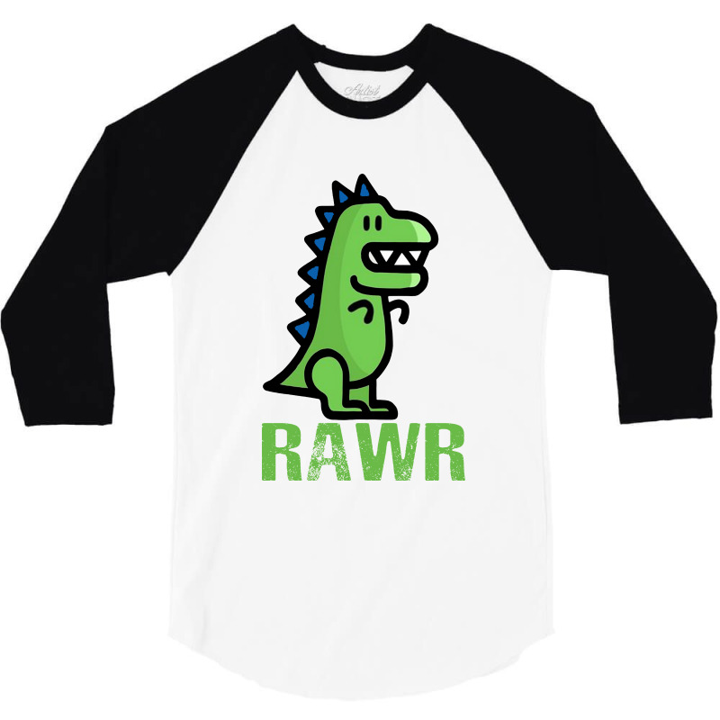 Dinosaur Rawr 3/4 Sleeve Shirt | Artistshot