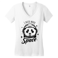 I Need More Space Funny   - Funny Astronaut Panda - Funny Space Astron Women's V-neck T-shirt | Artistshot