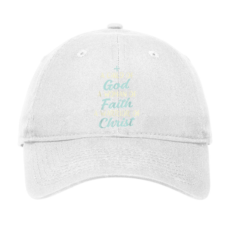 Child God Woman Faith Warrior Christ Jesus Christian Gift T Shirt Adjustable Cap | Artistshot