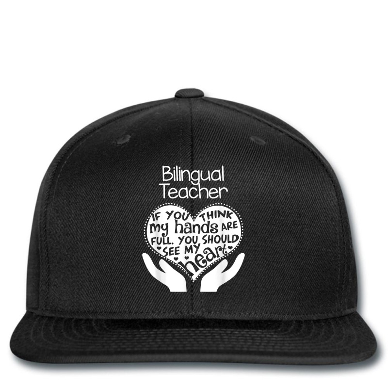 Bilingual Teacher T Shirt Heart Hands School Team Group Gift Printed hat by cm-arts | Artistshot