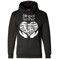 Bilingual Teacher T Shirt Heart Hands School Team Group Gift Champion Hoodie | Artistshot