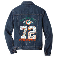 Miami Dolphin Undefeated Men Denim Jacket | Artistshot