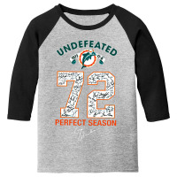 Miami Dolphin Undefeated Youth 3/4 Sleeve | Artistshot